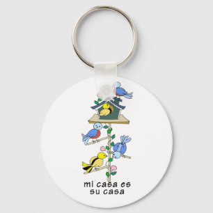 Bird Houses My House ist Ihr Haus - Spanisch Schlüsselanhänger