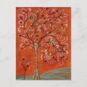 Bird in a Tree Art Postkarte (Vorderseite)