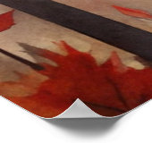 Bird in Autumn Poster (Ecke)