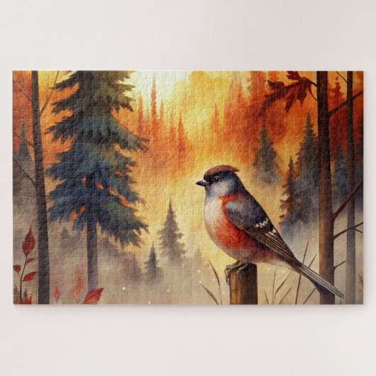 Bird in Autumn Puzzle (Horizontal)