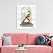 Bird in Bell Jar Leinwanddruck (Insitu (Wohnzimmer))