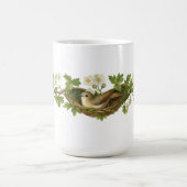 Bird In Bird Nest On Flowering Branches Kaffeetasse (Mittel)