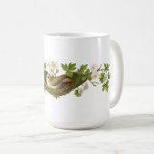 Bird In Bird Nest On Flowering Branches Kaffeetasse (VorderseiteRechts)