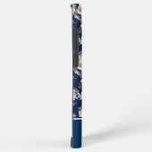 Bird in Blossom Navy Blue MagSafe Tough Samsung Galaxy Hülle (Rechte Seite)