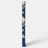 Bird in Blossom Navy Blue MagSafe Tough Samsung Galaxy Hülle (Linke Seite)