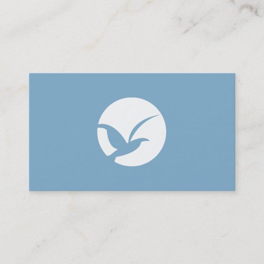 BIRD IN CIRCLE LOGO (BLUE) Business Card Visitenkarte (Vorderseite)