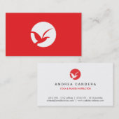 BIRD IN CIRCLE LOGO (RED) Business Card Visitenkarte (Vorne/Hinten)