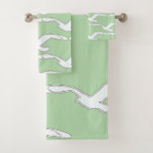 Bird in Flight Zuhause Bath Accessoire Minze Badhandtuch Set (Insitu)