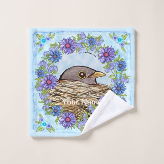 Bird in Nest Bath Handtuch Set (Waschlappen)