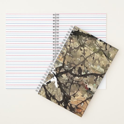 Bird in Tree Spiral Notebook Notizblock (Innen)