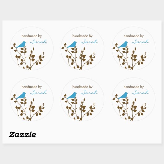 Bird Individuelle Name Stickers (Blatt)