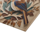 Bird intarsia art print chopping board schneidebrett (Ecke)