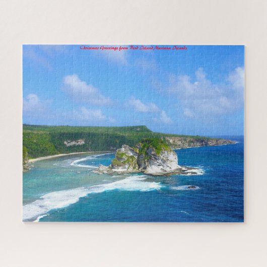 Bird Island Mariana Islands Weihnachtsgrüße Puzzle (Horizontal)