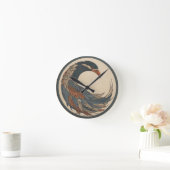 Bird japanischer Stil Runde Wanduhr (Zuhause)