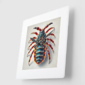 Bird Lice 070824IREF238 - Watercolor Quadratische Wanduhr (Winkel)