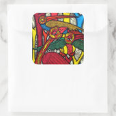 Bird Life Quadratischer Aufkleber (Tasche)