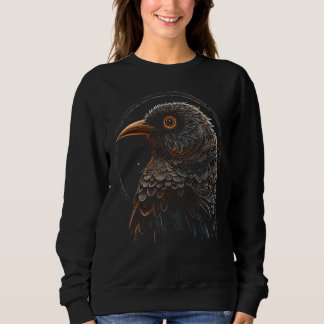 Bird Lover Artwork Animal Motif Bird Sweatshirt