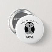 Bird-Lover-Geschenk für Vogelbeobachter Button (Vorne & Hinten)