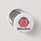 Bird Lover Halloween Niedliche Owl Hexe Button (Vorne & Hinten)