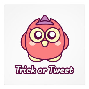 Bird Lover Halloween Niedliche Owl Hexe Fotodruck