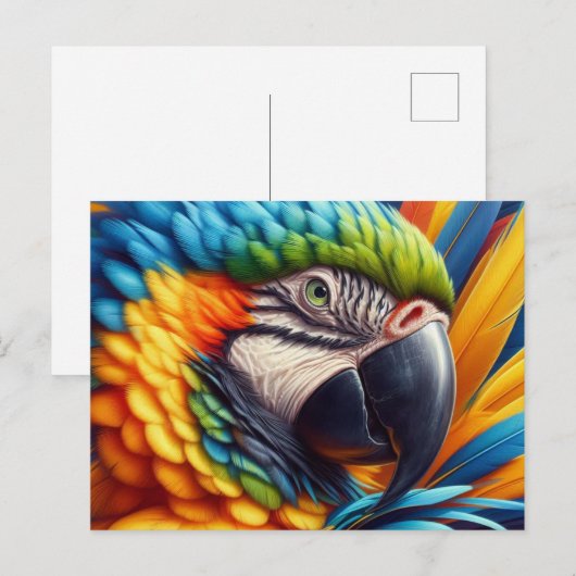 Bird Lover Macaw Parrot Postkarte (Vorne/Hinten)
