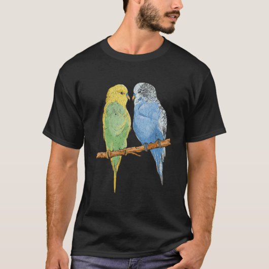 Bird Lover Parakeet Liebhaber von Vogelbeobachtung T-Shirt (Vorderseite)