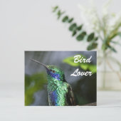 Bird Lover Postkarte (Stehend Vorderseite)