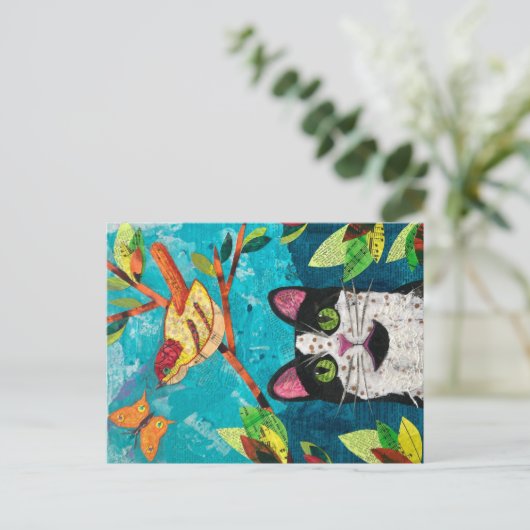 Bird Lover Postkarte (Stehend Vorderseite)