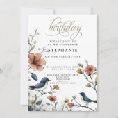 Bird Lovers Birthday Party Einladung (Vorderseite)