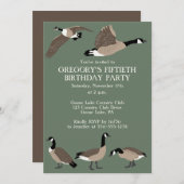 Bird Lovers Canada Gänse Birthday Party Einladung (Vorne/Hinten)