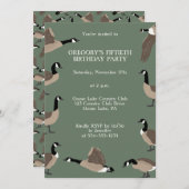Bird Lovers Canada Gänse Birthday Party Einladung (Vorne/Hinten)