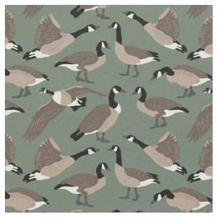 Bird Lovers Canada Génées Muster Sage Green Stoff