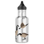 Bird Lovers Canada Gese Illustration Personalisier Edelstahlflasche (Rechts)