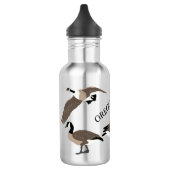 Bird Lovers Canada Gese Illustration Personalisier Edelstahlflasche (Links)