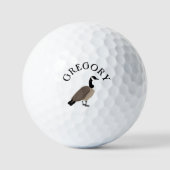 Bird Lovers Canada Gese Illustration Personalisier Golfball (Vorderseite)