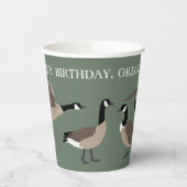 Bird Lovers Canada Gese Illustration Personalisier Pappbecher (Links)
