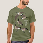 Bird Lovers Canada Gese Illustration Personalisier T-Shirt (Vorderseite)