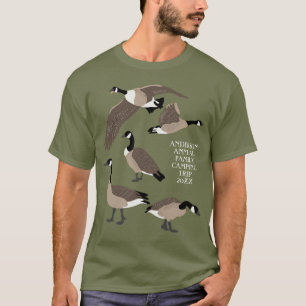 Bird Lovers Canada Gese Illustration Personalisier T-Shirt
