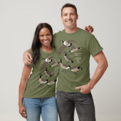 Bird Lovers Canada Gese Illustration Personalisier T-Shirt (Unisex)