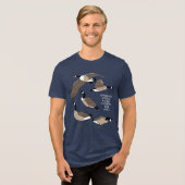 Bird Lovers Canada Gese Illustration Personalisier Tri-Blend Shirt (Vorderseite voll)