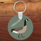 Bird Lovers Canada Goose Illustration Personalisie Schlüsselanhänger (Vorderseite)