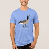 Bird Lovers Canada Goose Illustration Personalisie Tri-Blend Shirt (Vorderseite)