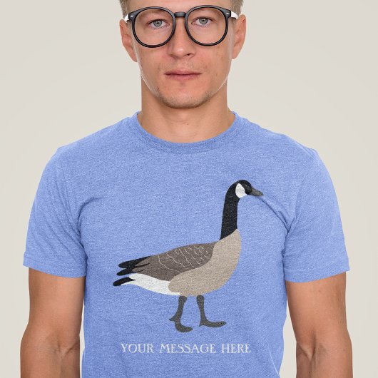 Bird Lovers Canada Goose Illustration Personalisie Tri-Blend Shirt