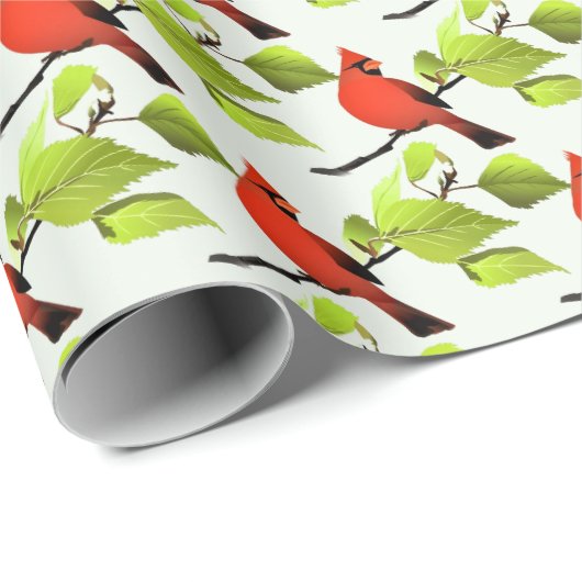 Bird Lovers Kardinal Print Geschenkpapier (Rolleneckpunkt)