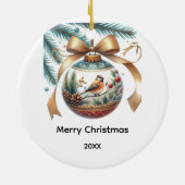 Bird Lovers Keepake Weihnachtsdekoration Keramik Ornament (Hinten)