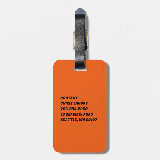 Bird Luggage Tag Gepäckanhänger (Rückseite vertikal)