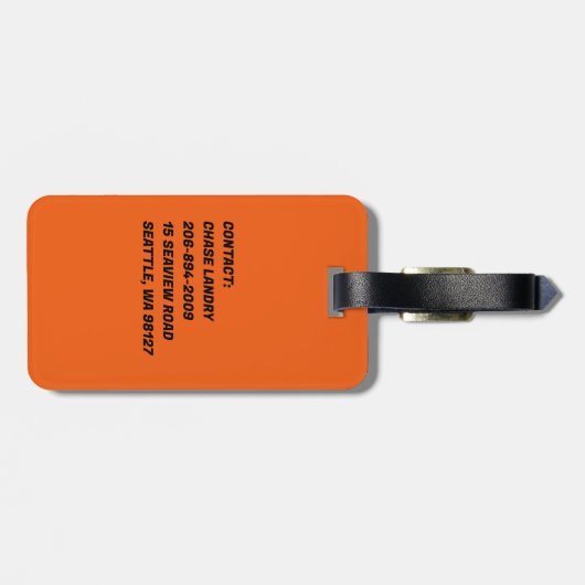 Bird Luggage Tag Gepäckanhänger (Rückseite horizontal)