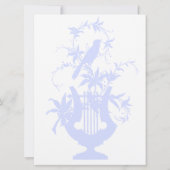 Bird Lyre und Greenery Einladung (Rückseite)