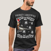 Bird Merry Christmas Ornament Cockatiel T-Shirt (Vorderseite)