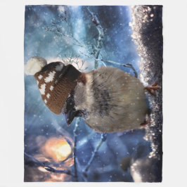 BIRD mit WINTER CAP Fleecedecke